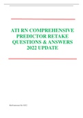 ATI RN COMPREHENSIVE PREDICTOR RETAKE QUESTIONS & ANSWERS LATEST UPDATE 2022/23