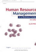 Human Resource Management in a Business Context 3rd edition Alan Price