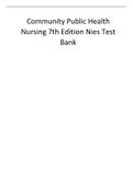 TEST BANK Community Public Health Nursing 7th Edition Nies.