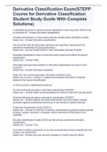 Derivative Classification Exam&lpar;STEPP Course for Derivative Classification Student Study Guide With Complete Solutions&rpar;