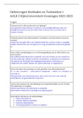 Oefenvragen + ANTWOORDEN Methoden en Technieken 1 (PABA-A212.2022-2023) Effectonderzoek in de gedragswetenschappen
