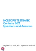 NCLEX PN TESTBANK Contains 862 Questions and Answers