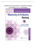 INTRODUCTORY MATERNITY & PEDIATRIC NURSING - (QUESTIONS & ANSWERS) 4TH EDITION HATFIELD TESTBANK UPDATED