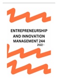 Entrepreneurship and Innovation Management 244