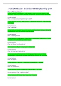 NUR 2063 Exam 1 Essentials of Pathophysiology Q&A