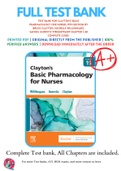 Test Bank For Clayton's Basic Pharmacology for Nurses 19th Edition By Bruce Clayton&comma; Michelle Willihnganz&comma; Samuel Gurevitz 9780323796309 Chapter 1-48 Complete Guide 