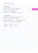 Grade 12 Physics Notes: Electric Circuits (Handwritten)
