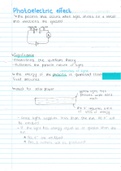 Grade 12 Physics Notes: Photons and Electrons (handwritten)