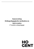Samenvatting orthopedagogische methoden en interventies (OMI) - 2de bachelor orthopedagogie
