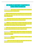 AP WORLD HISTORY CHAPTER 12 Latest 2022 Graded A&plus;
