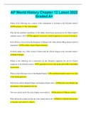 AP World History Chapter 12 Latest 2022 Graded A&plus;