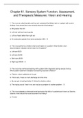 Chapter 51&period; Sensory System Function&comma; Assessment&comma;  and Therapeutic Measures&colon; Vision and Hearing