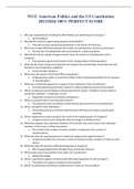 WGU American Politics and the US Constitution 2023&sol;2024 100&percnt; PERFECT SCORE 