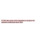 CCMA NHA exam review Questions to prepare for national certification latest 2022.