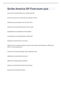 Scribe America OP Final exam review quiz with correct anwers