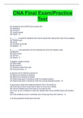 CNA Final Exam&sol;Practice  Test