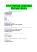 CNA Practice Questions  Multiple choice
