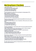 Med-Surg Exam 2Test Bank 2022/2023 Questions and Answers, 