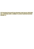 ATI Nutrition Proctored-Questions and Answers 100&percnt; Correctly Verified 2022&sol;2023 Rated A&plus;&comma; ATI Nutrition Proctored Questions and Answers 2023-2024&comma; ATI Nutrition Proctored Exam 2023 Questions and Answers&comma; ATI Nutrition Proctored Exam 2023 &lpar;NEW ATI Nutritio
