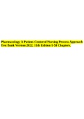 Pharmacology A Patient-Centered Nursing Process Approach Test Bank Version 2022&comma; 11th Edition 1-58 Chapters&period;