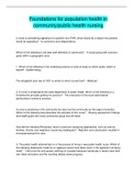 Foundations for population health in  community&sol;public health nursing