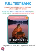 Test Banks For Humanity: An Introduction to Cultural Anthropology 11th Edition by James Peoples; Garrick Bailey, 9781337668866, Chapter 1-17 Complete Guide