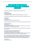 FNP 2 EXAM 1 PRACTICE 53 QUESTIONS WITH 100&percnt; CORRECT ANSWERS
