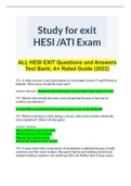 ALL HESI EXIT Questions and Answers  Test Bank&semi; A&plus; Rated Guide &lpar;2022&rpar;