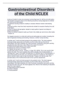 Gastrointestinal Disorders  of the Child NCLEX