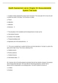 Health Assessment Jarvis Chapter 23&colon; Musculoskeletal  System Test bank
