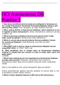 OCI Autonomous DB Practice 1 Exam With Questions And Answer Rated 100&percnt; Correct