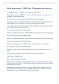 Final Assessment&colon; LETRS Unit 2 Questions and Answers