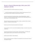Brown vs&period; Board of Education Quiz 100&percnt; Latest 2023 Solution A&plus; RATED 