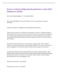 Brown vs&period; Board of Education Exam Review  Latest 2023 Solution A&plus; RATED 