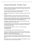 Champions Real Estate - Principles 1 Exam 