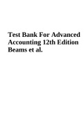 Test Bank For Advanced Accounting 12th Edition Beams et al&period;