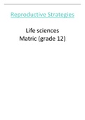 Reproductive Strategies (matric IEB) - Life Sciences  
