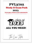 PVL3702 Study & Exam Pack (UPDATED 2023) All you will need, covers everything!