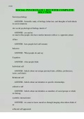 SOCIAL PSYCH EXAM 1 2023 WITH COMPLETE SOLUTION