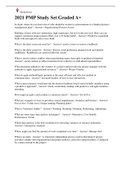 SOLVED- Elaborated PMP Study Set Graded A&plus; 2022&period;