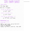 DIFFERENTIAL EQUATIONS SUMMARY (EXAM)