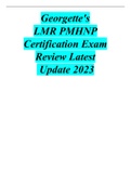 Georgette's LMR PMHNP Certification Exam Review, Latest Update 2023