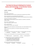 Test Bank for Research Methods for Criminal Justice and Criminology&comma; 1e by Christine Tartaro