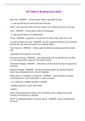 ATI TEAS 6&semi; Reading Exam 2023