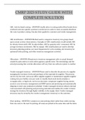CMRP 2023 STUDY GUIDE WITH COMPLETE SOLUTION &vert; latest update 
