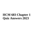 HCM 683 Chapter 1 Quiz Answers 2023
