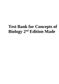 Test Bank for Concepts of Biology 2nd Edition Made