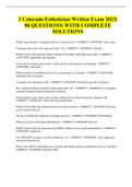3 Colorado Esthetician Written Exam 2023| 90 QUESTIONS| WITH COMPLETE SOLUTIONS