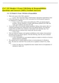 CLC 222 Module 1 Exam COR Roles & Responsibilities Questions and Answers (2022) (Verified Answers)