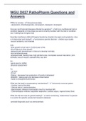 WGU D027 PathoPharm Questions and Answers&period;